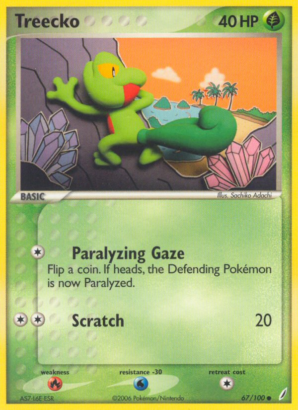 EX Crystal Guardians Treecko #67/100